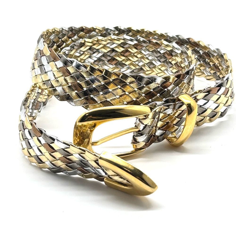 Century Canada Braided Belt Multi Metal Coloured Size Small
